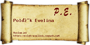 Polák Evelina névjegykártya